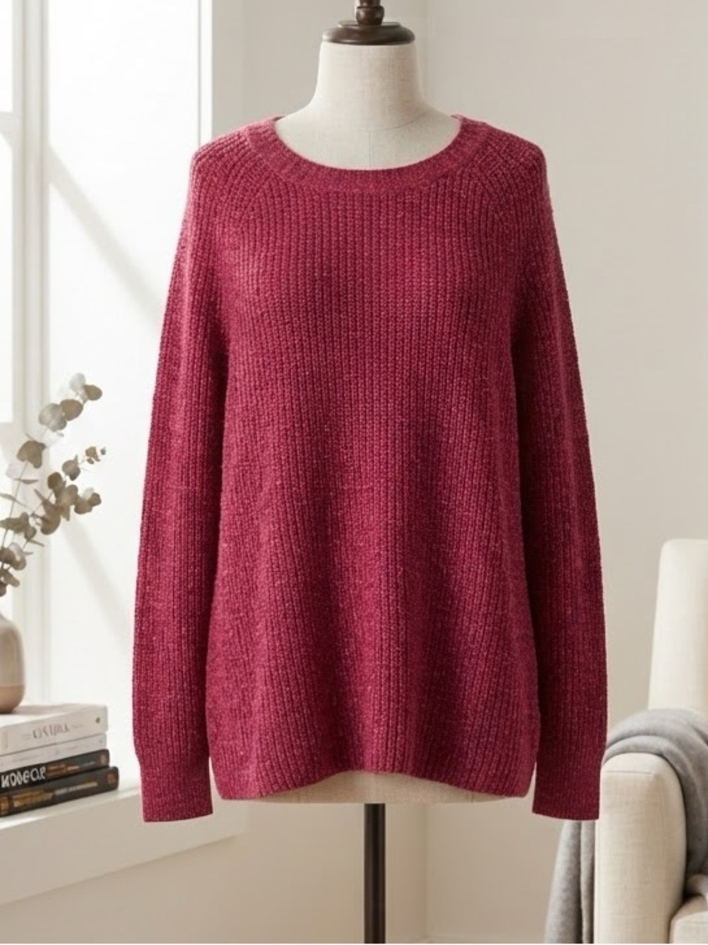 GAP Raspberry Crewneck Sweater
